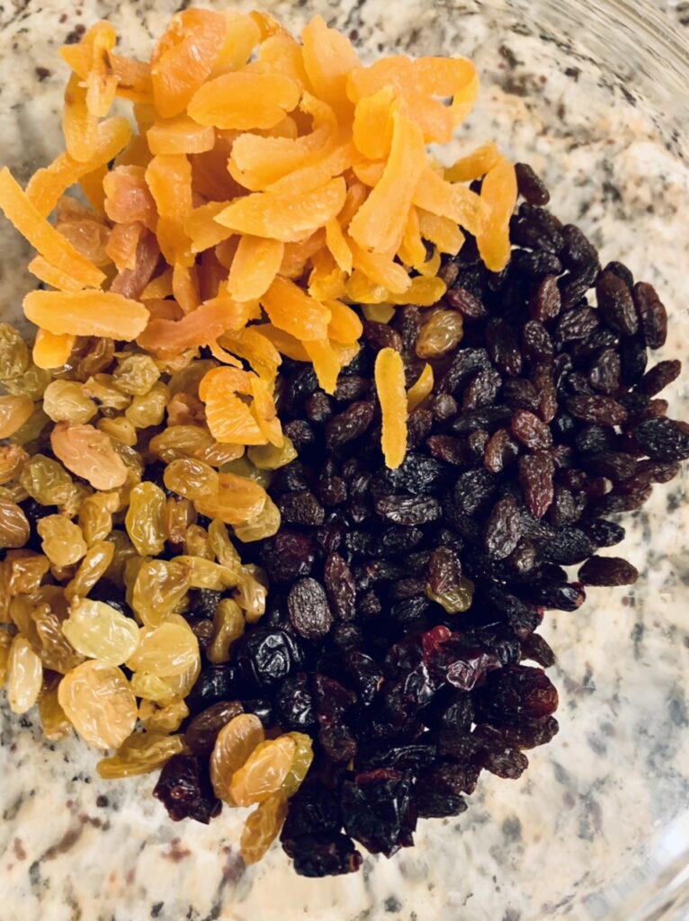 Fruits for Holiday Dundee Cake