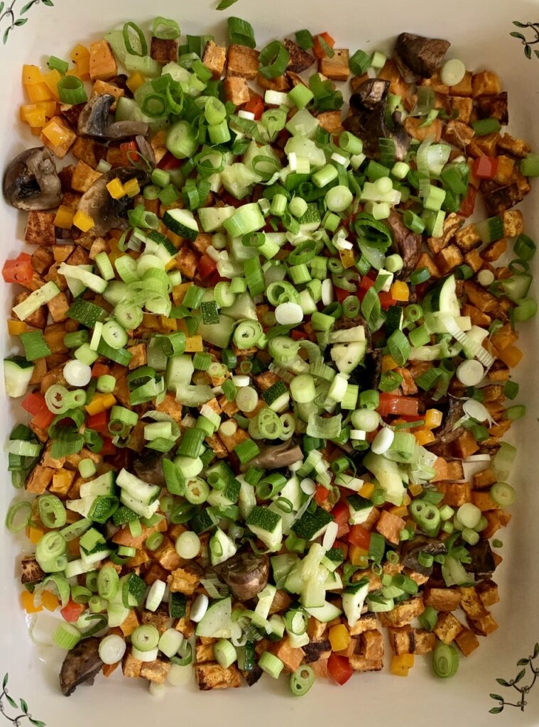 Topped with chopped scallions