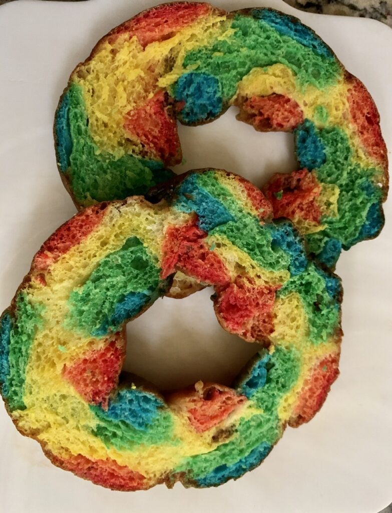 Colorful Rainbow Bagels