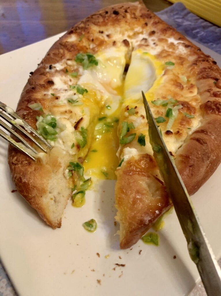 Adjaruli Khachapuri (Georgian Cheese Bread)