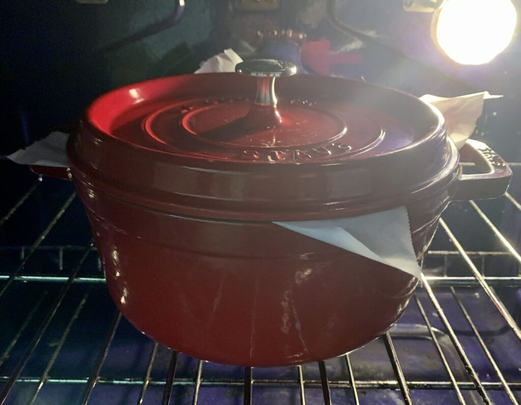 Transfer to cold oven