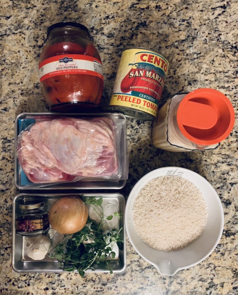 Ingredients for Luxurious Chicken Saffron Rice 