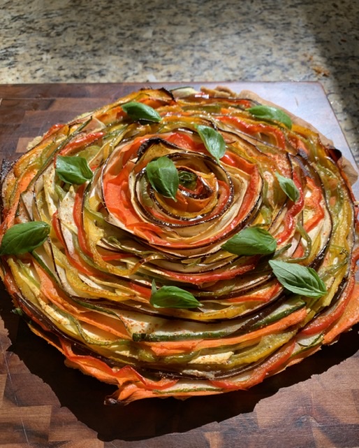 Colorful and Happy Veggie Blossom Tart