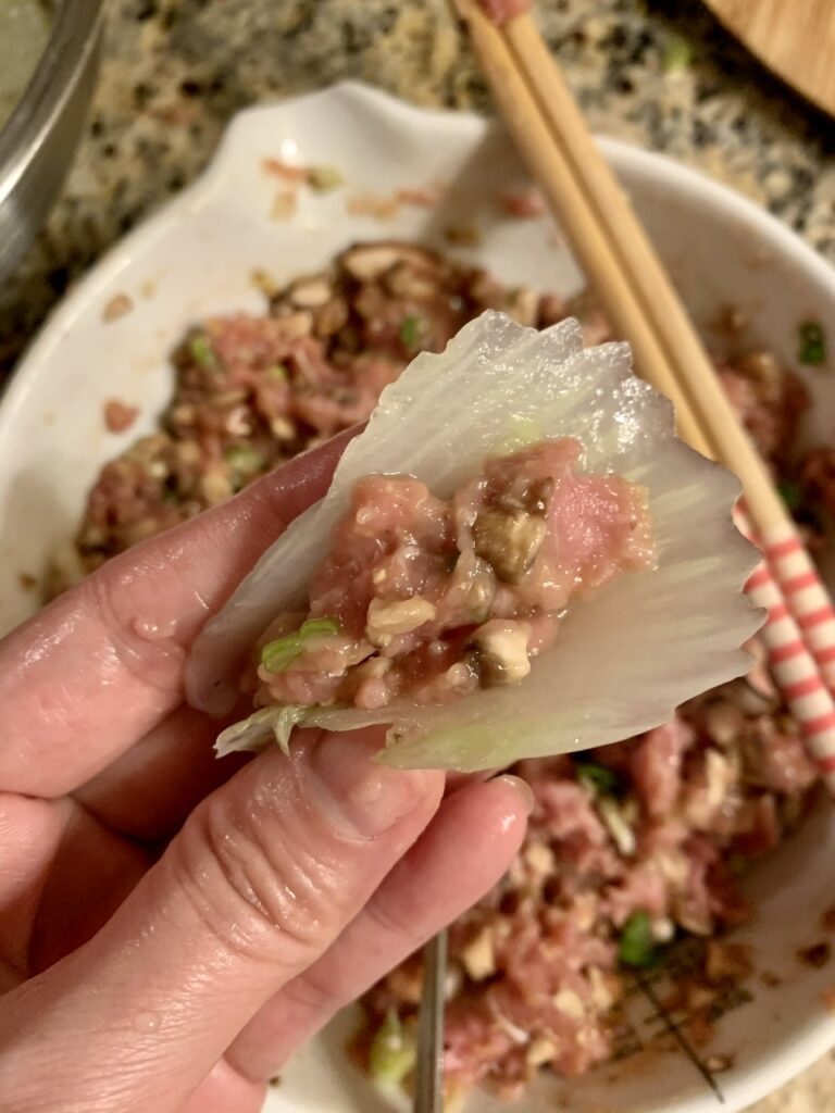 Making Pretty Stuffed Cabbage Leaves