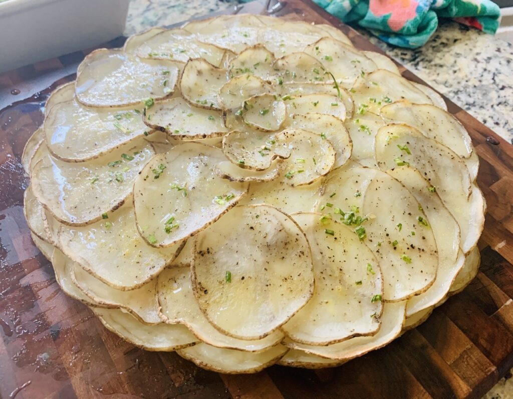 Potatoes Onions Layer Pie
