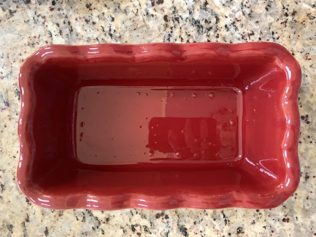 Greasing the 9" Loaf Pan