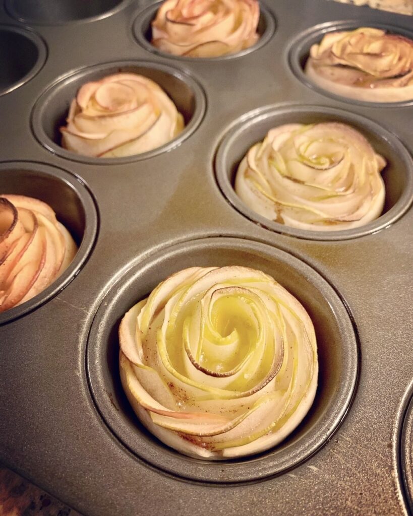 Petite Apple Flower Tarts