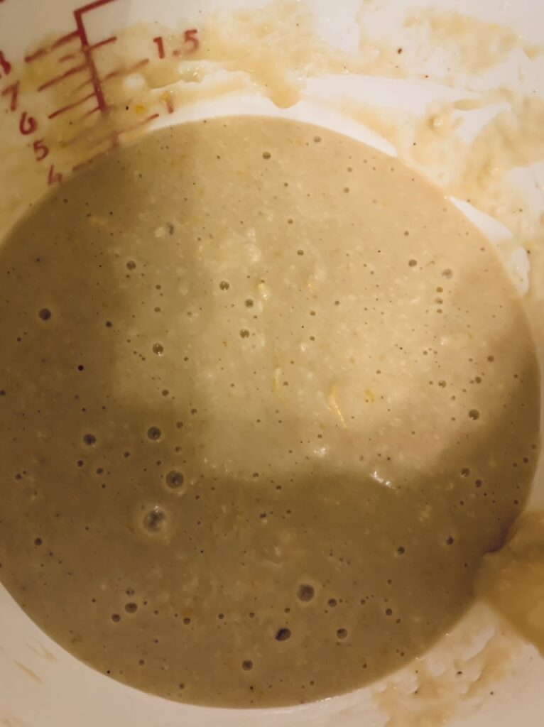 Batter ready for the pan