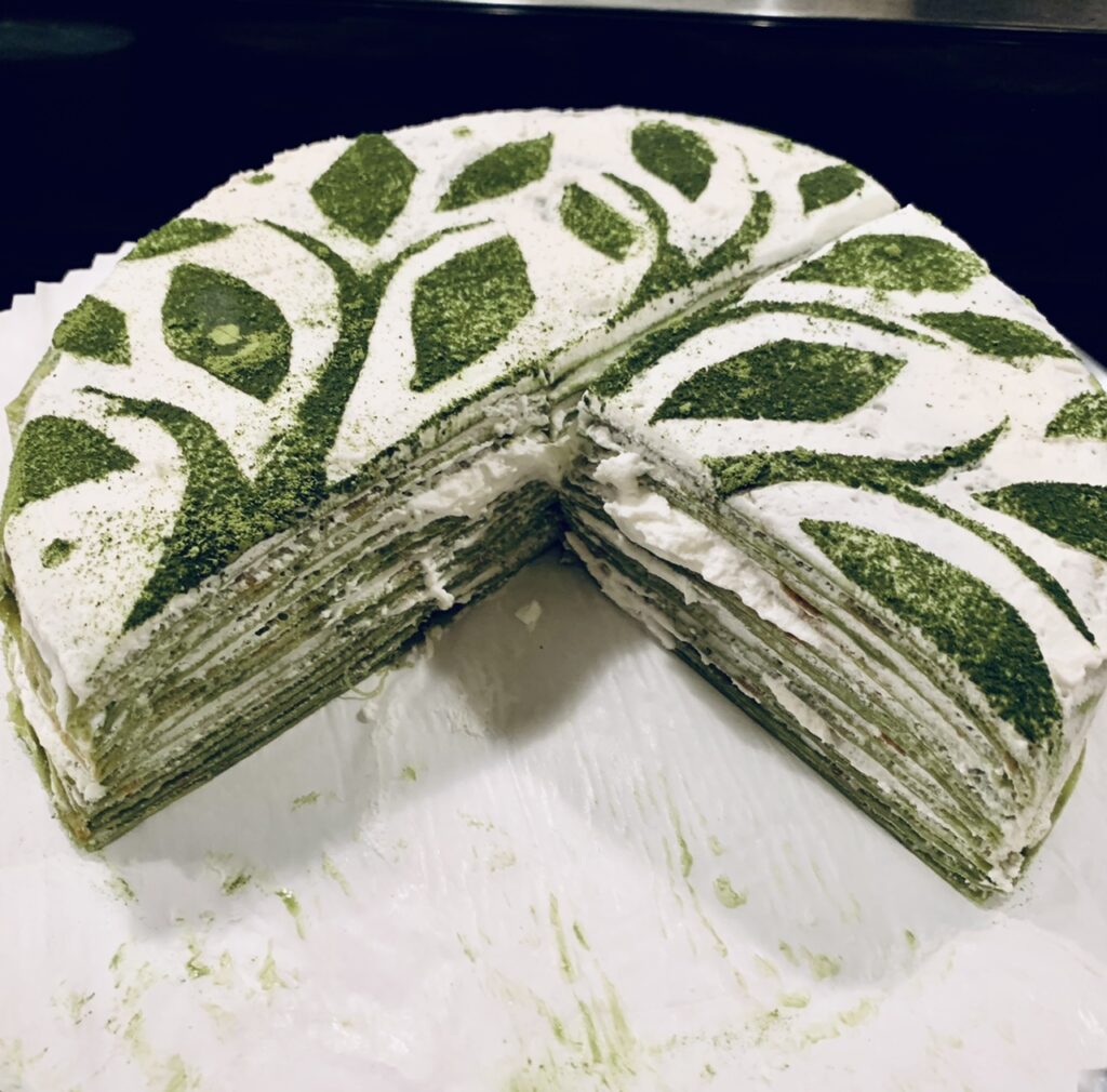 Matcha Mille Crepe Cake