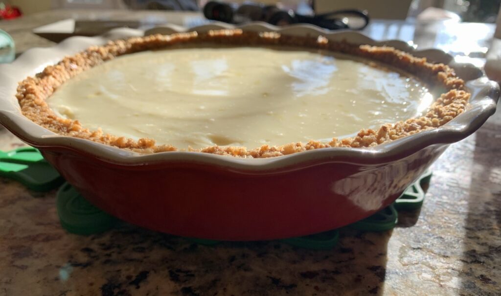 Baked Key Lime Pie with Nut Crust