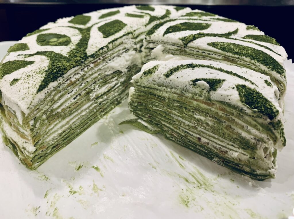 Matcha Mille Crepe Cake