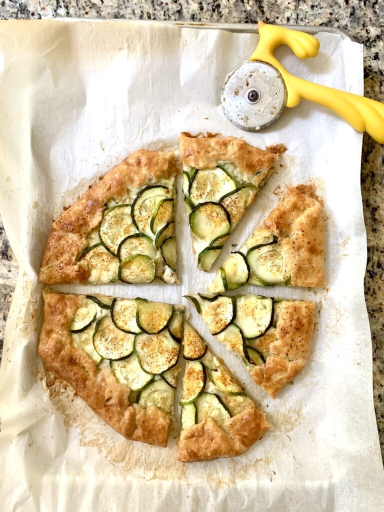zucchini and cheese galette