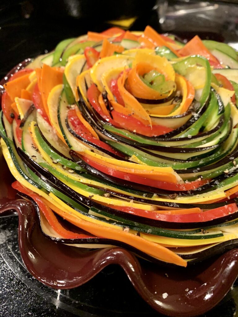 Colorful Veggie Blossom Tart