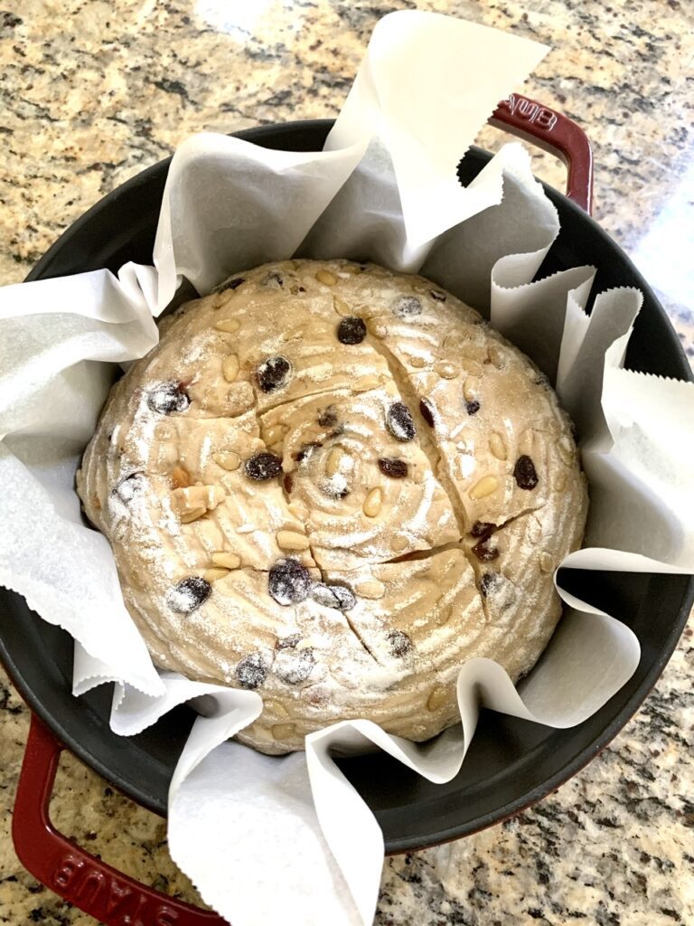 Dough in dutch oven