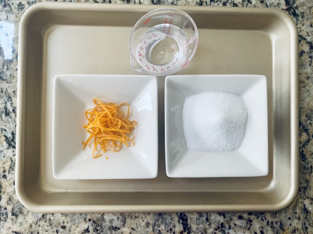 Ingredients for Simple Orange Glaze