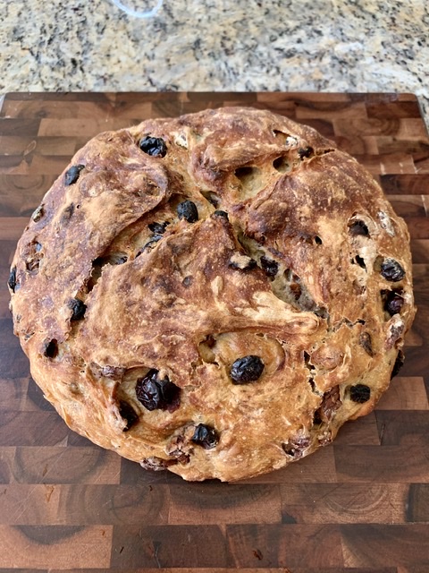 No Knead Fruits and Nuts Artisan Bread