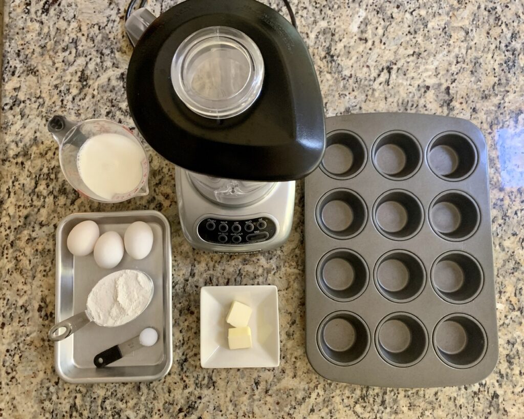 Ingredients for Fun Pouffy Balloon Popovers