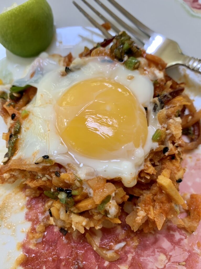 Spicy Potatoes Nest and Eggs