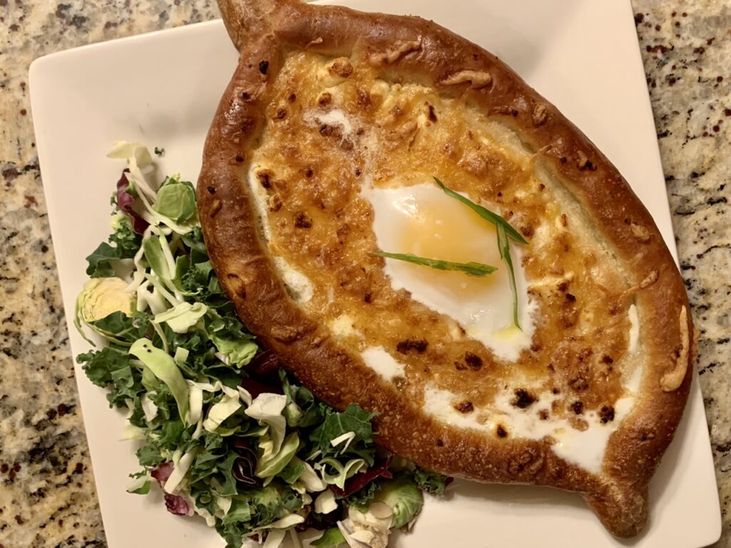Adjaruli Khachapuri (Georgian Cheese Bread)