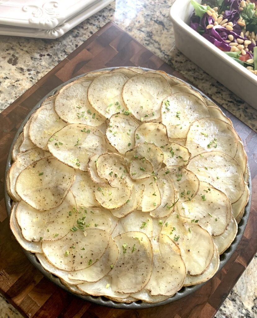 Potatoes Onions Layer Pie