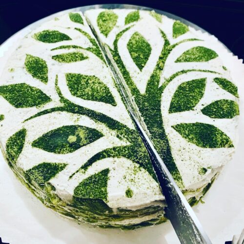 Matcha Mille Crepe Cake