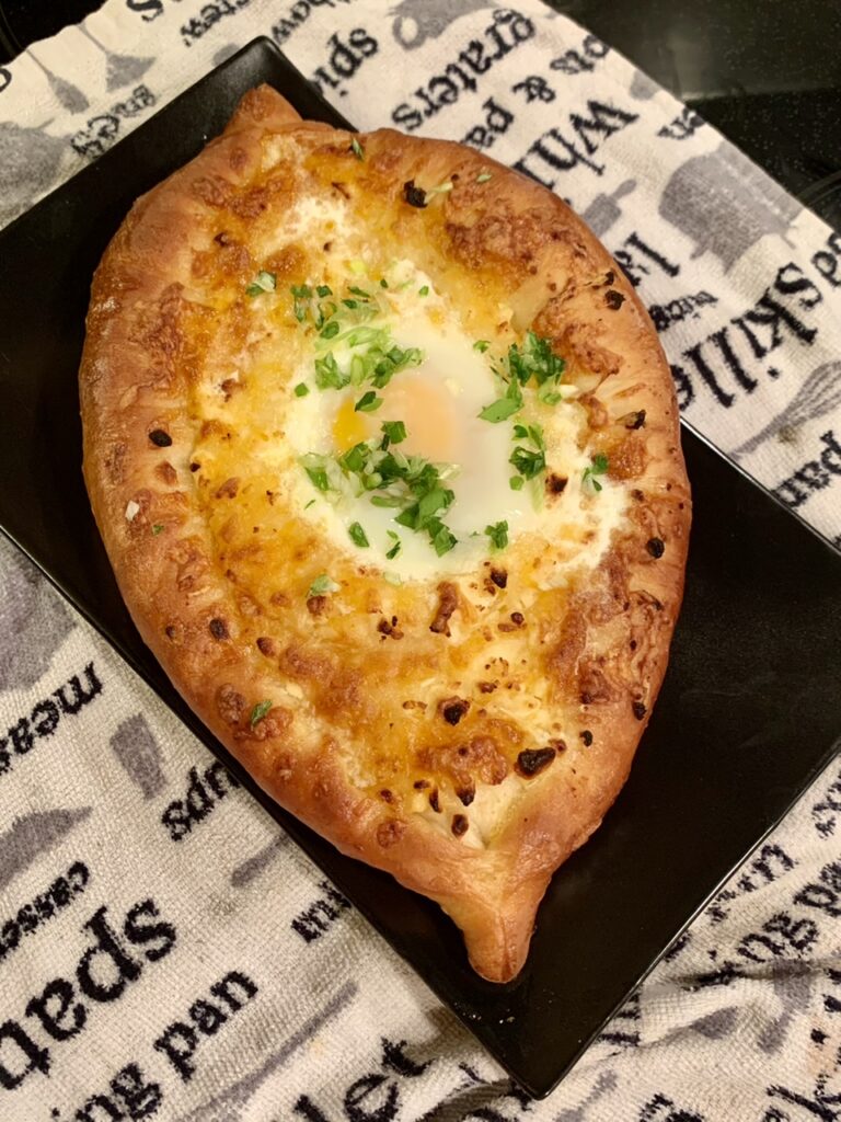 Adjaruli Khachapuri (Georgian Cheese Bread)
