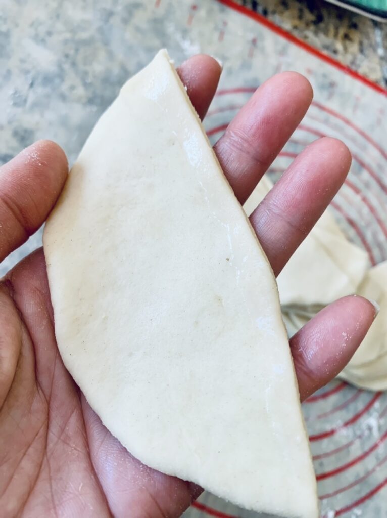 Assembling the Spicy Potato Samosas