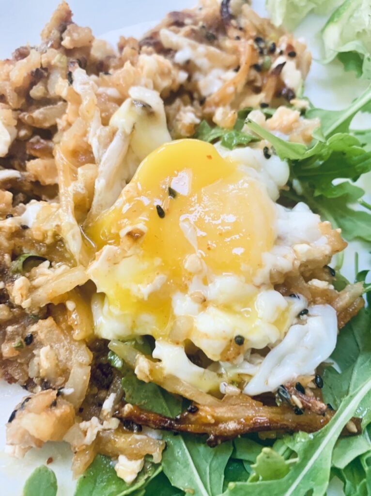 Spicy Potatoes Nest and Eggs