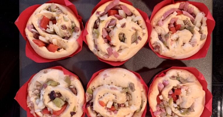 How to Make Spanish Inspired Ham & Cheese Spiral Bread Muffin