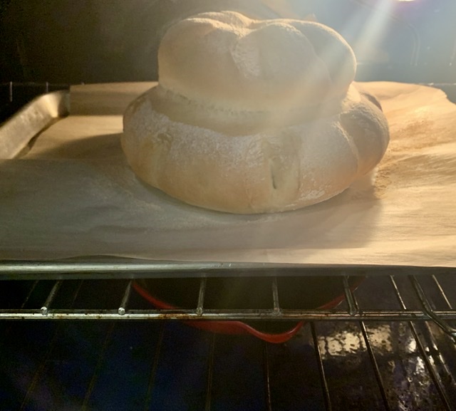 Baking  English Cottage Loaf 